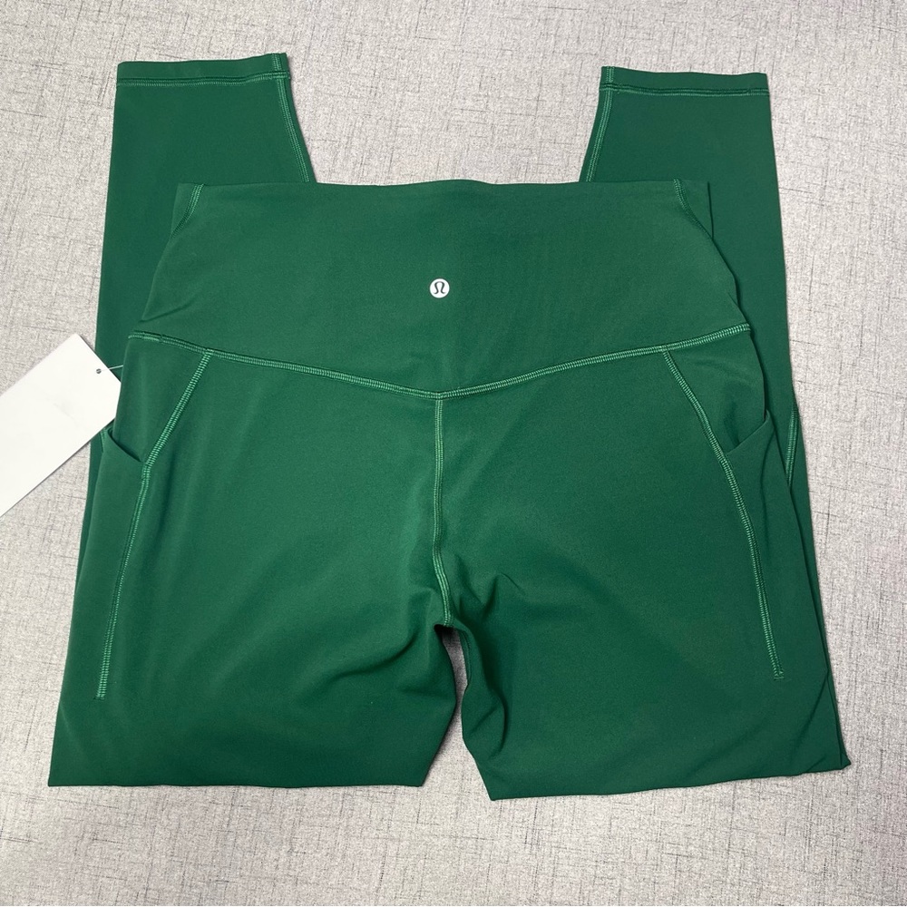 Lululemon Align High Rise Pants Leggings w Pockets Everglade Green 14 Nwt - Picture 7 of 8
